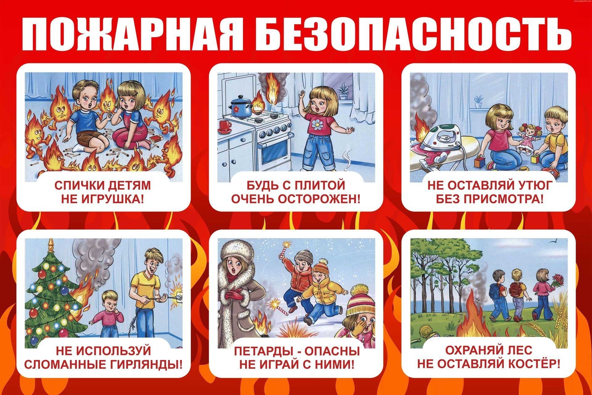 Картинки правила безопасности при пожаре